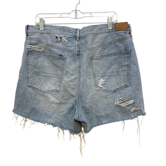 American Eagle 90’s Boyfriend Jean Shorts Button Fly Destroyed Womens 16 - Picture 8 of 8